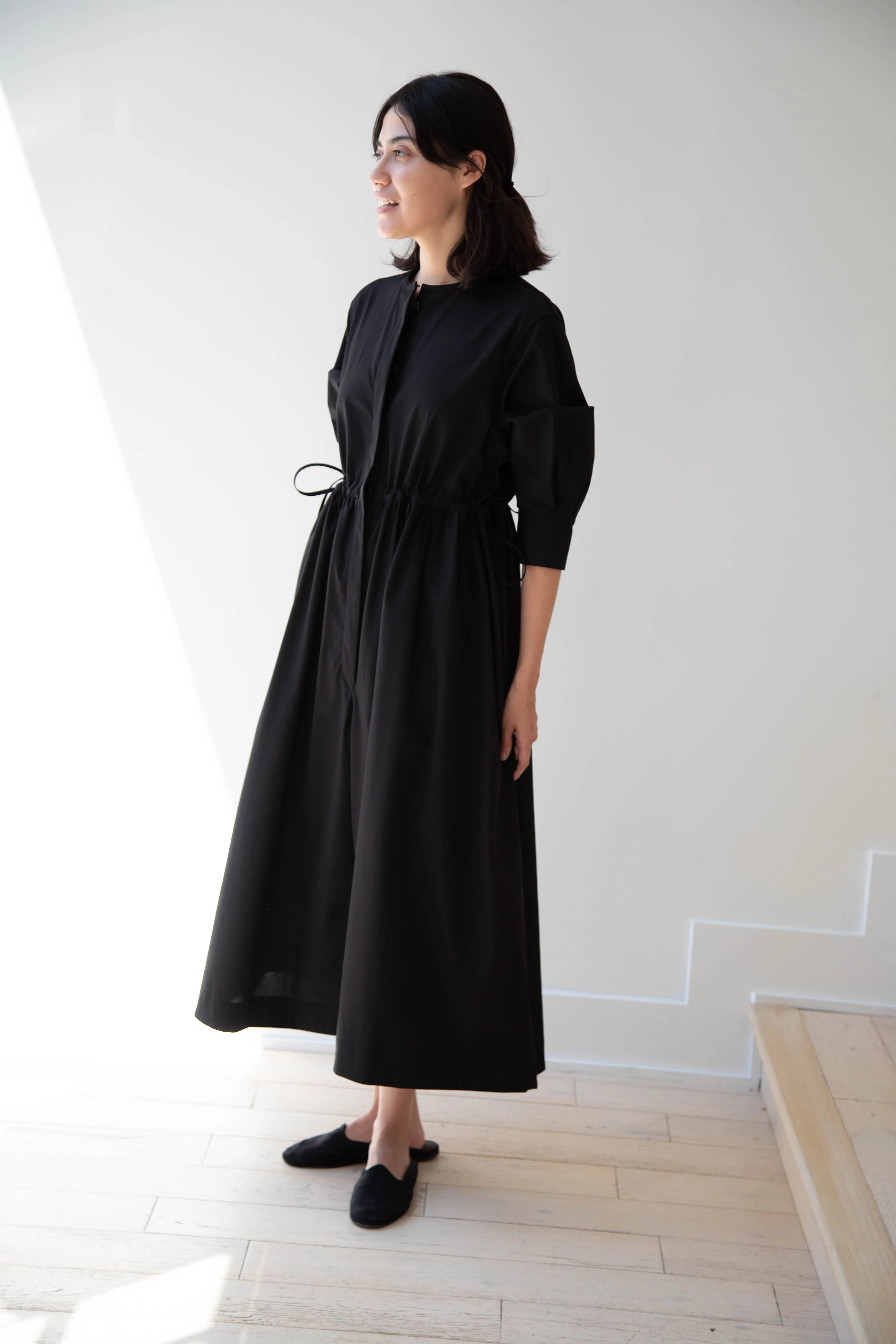 Tenne Handcrafted Modern | Waist String Jumpsuit In Black