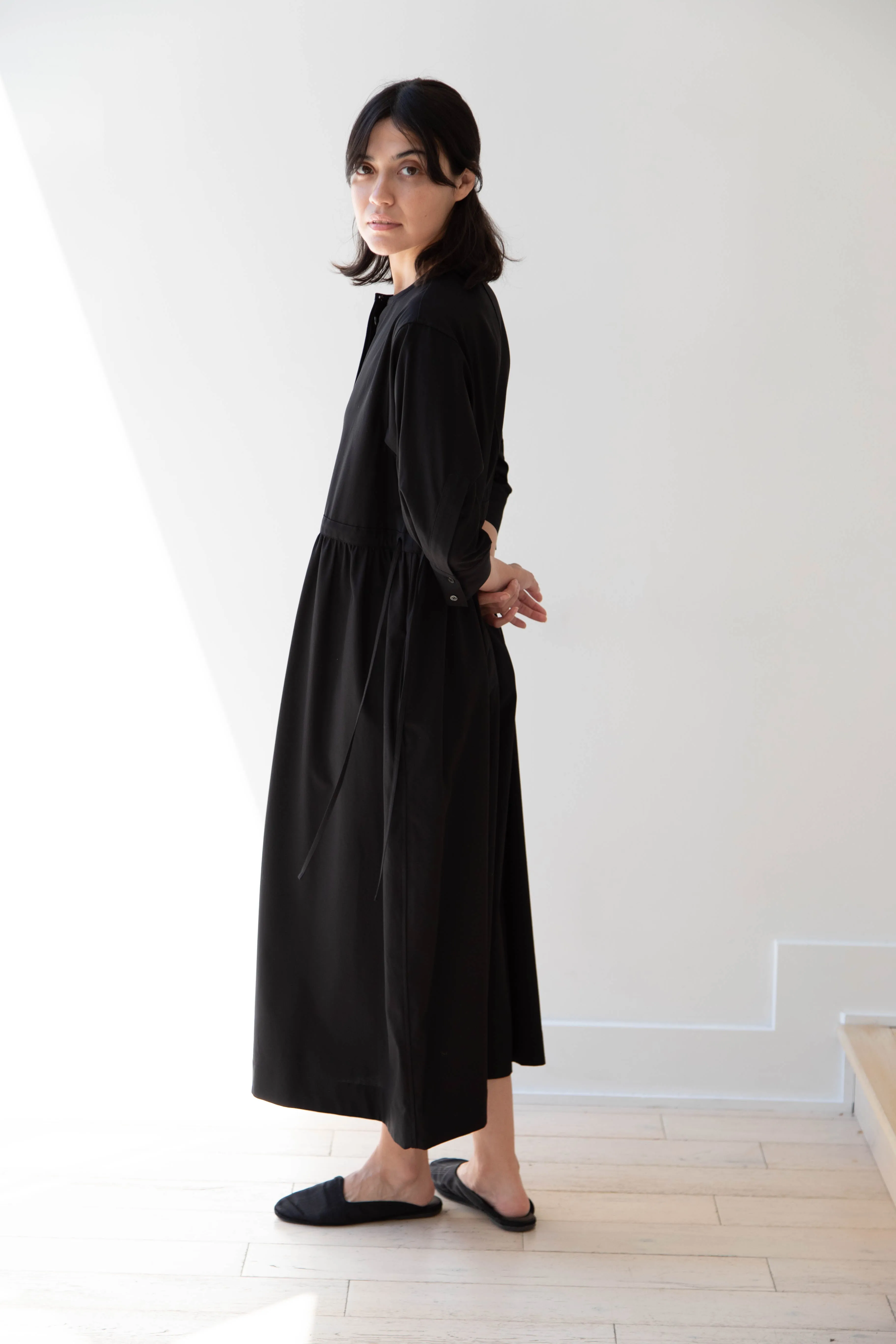 Tenne Handcrafted Modern | Waist String Jumpsuit In Black