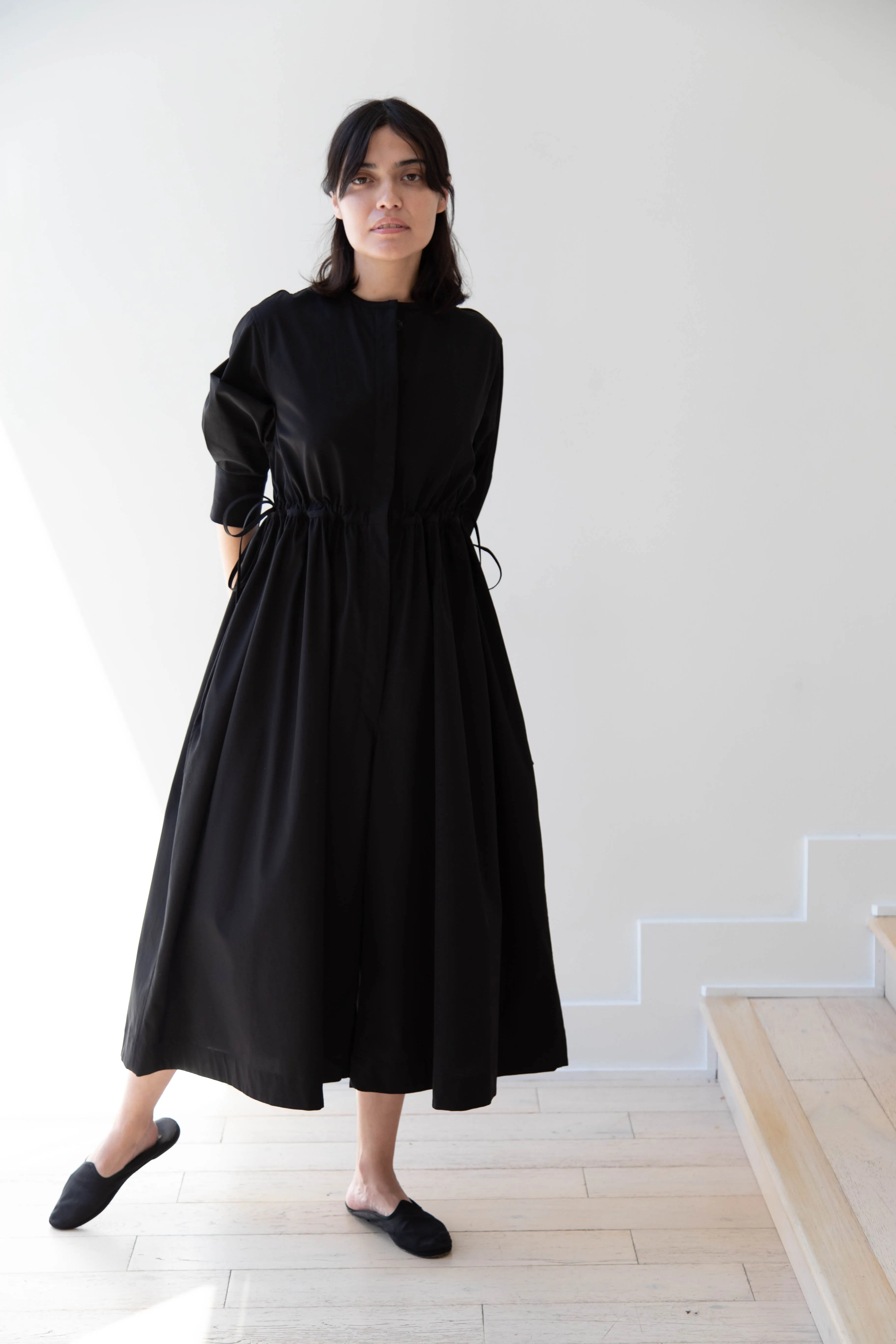 Tenne Handcrafted Modern | Waist String Jumpsuit In Black