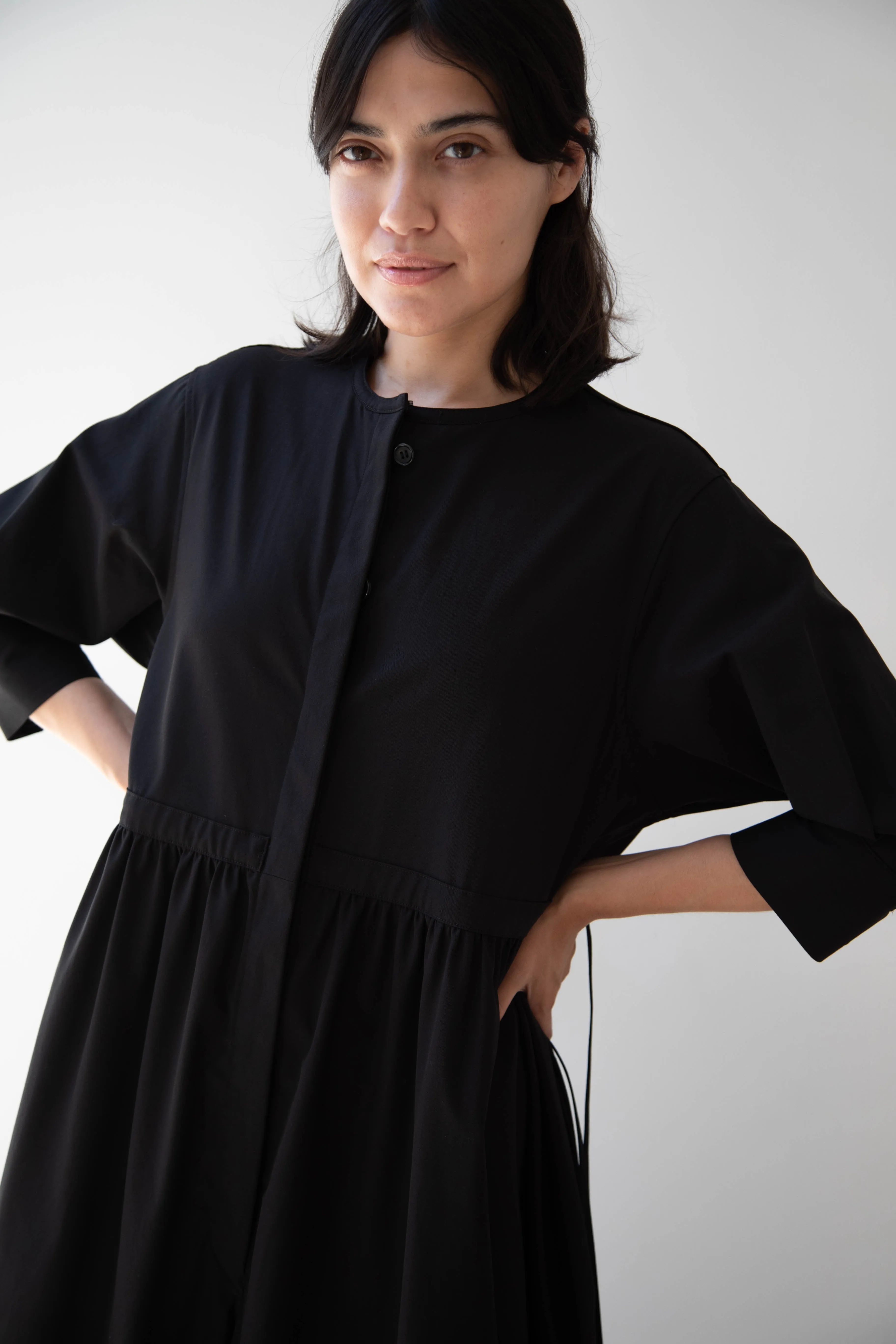 Tenne Handcrafted Modern | Waist String Jumpsuit In Black