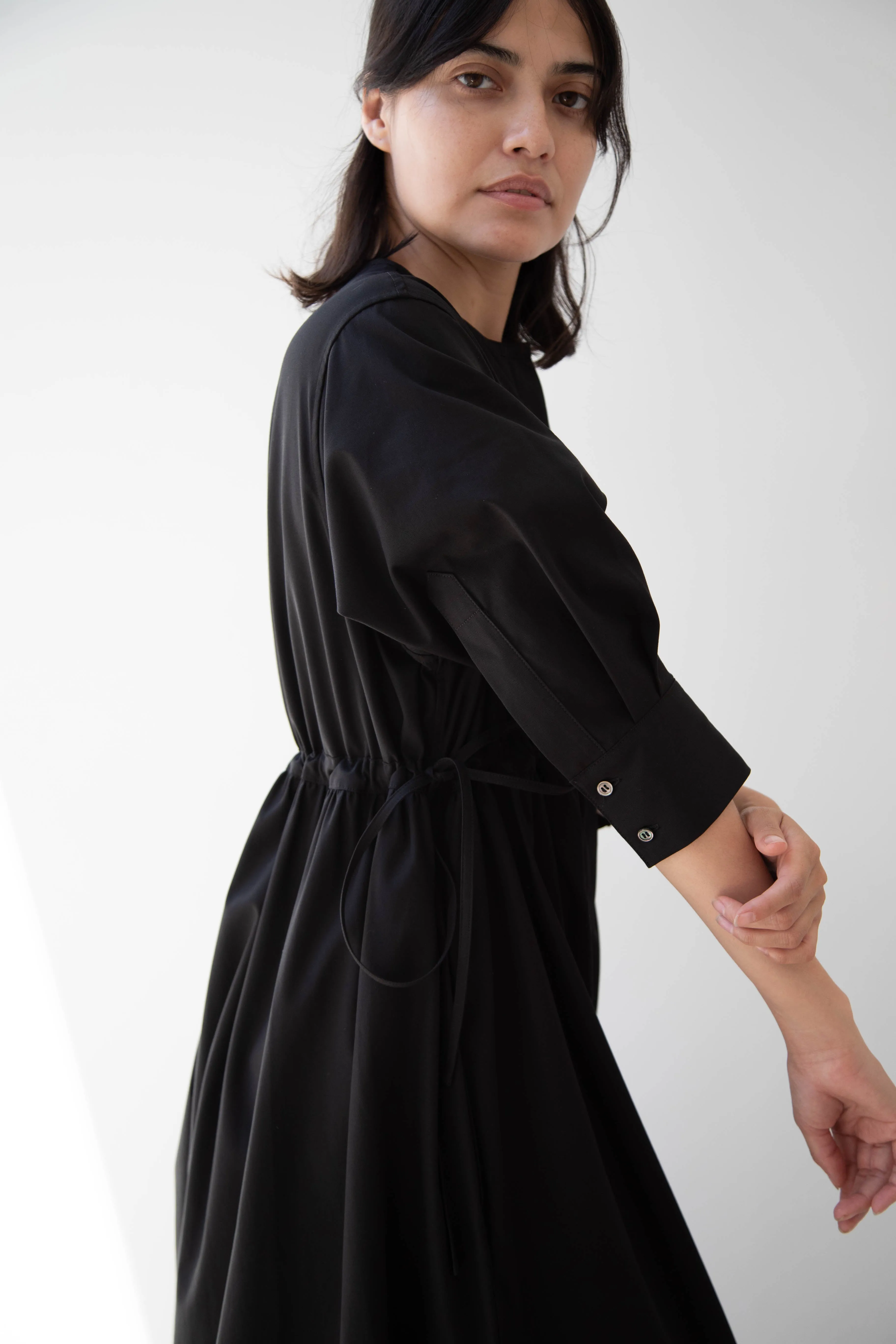 Tenne Handcrafted Modern | Waist String Jumpsuit In Black