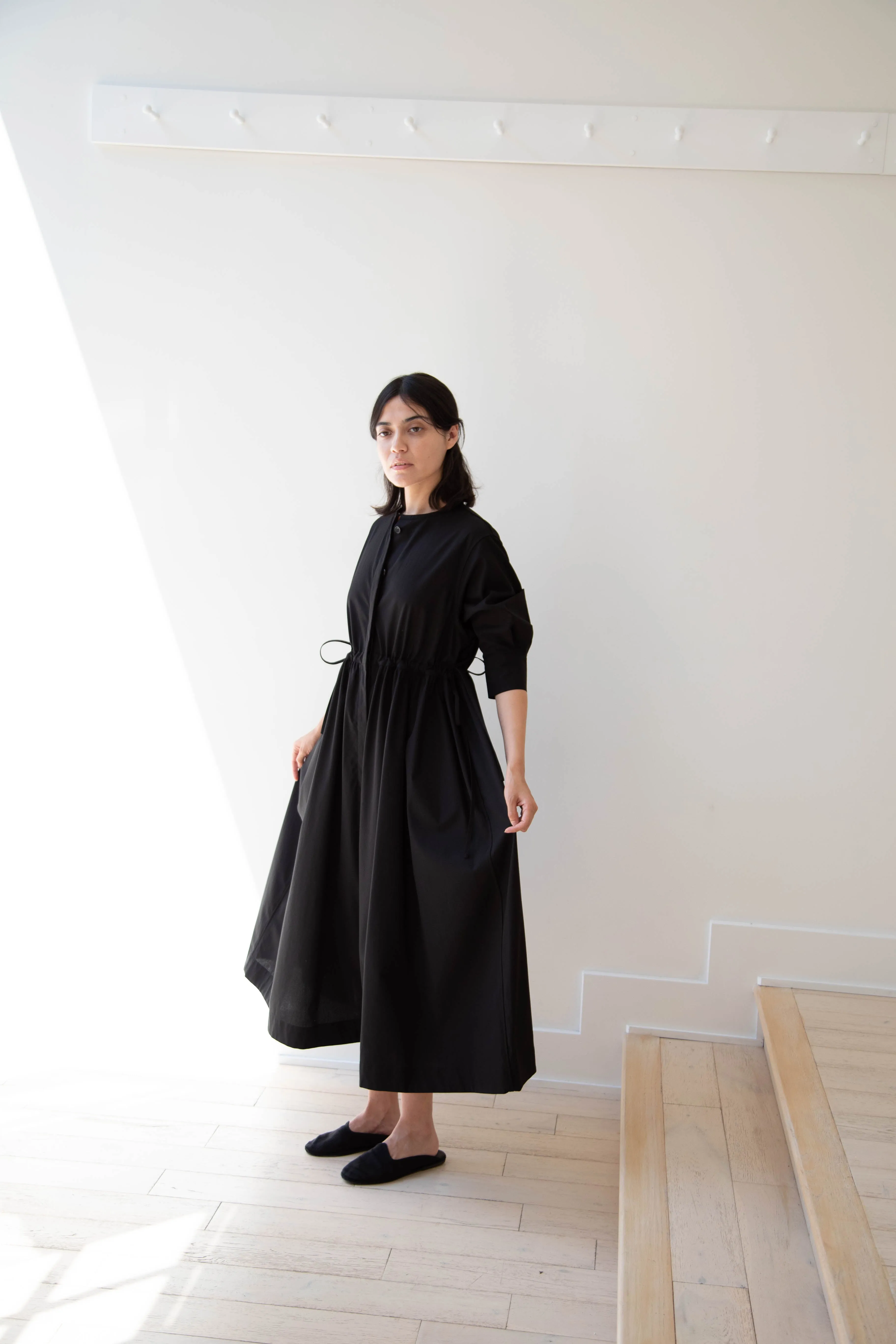Tenne Handcrafted Modern | Waist String Jumpsuit In Black