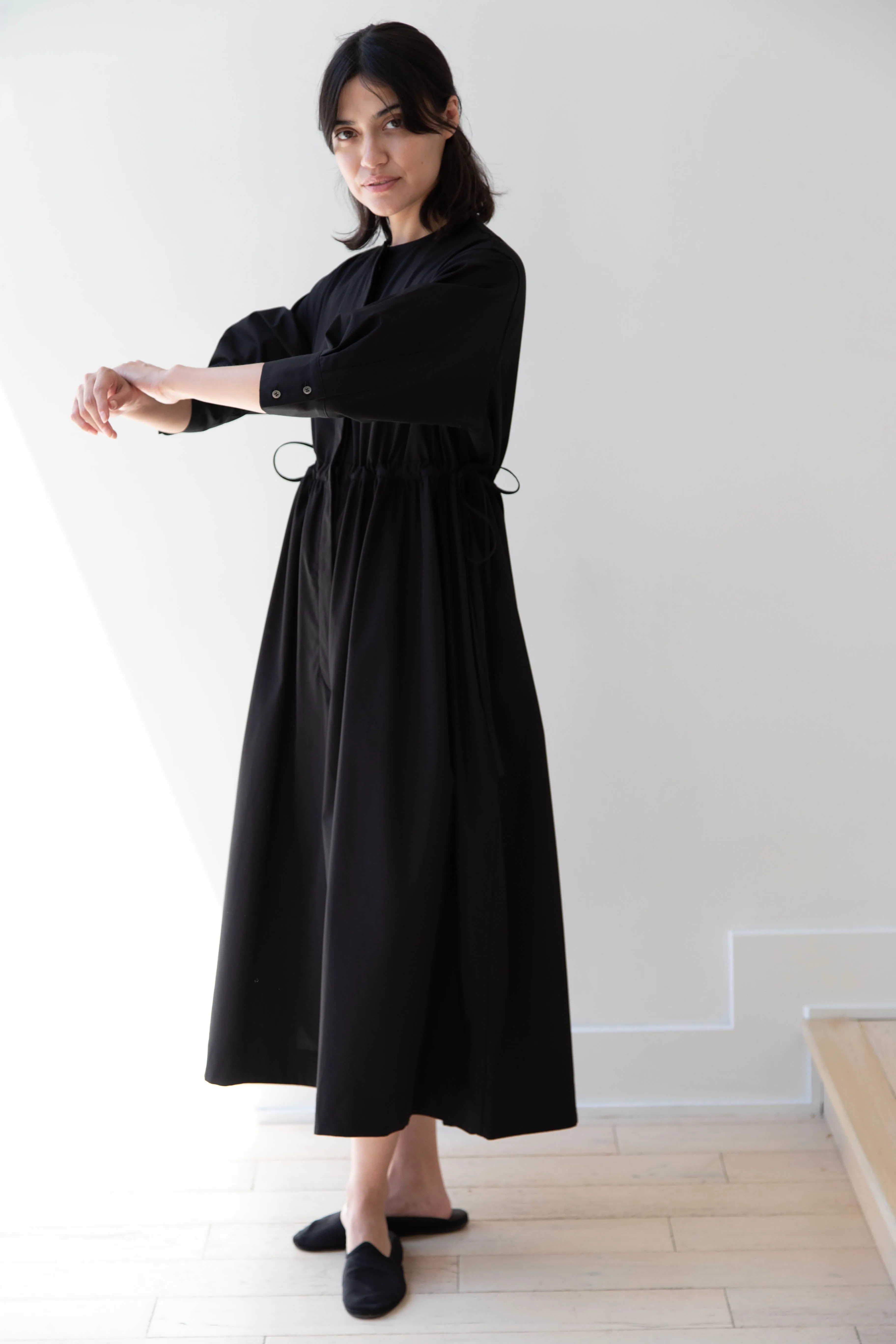 Tenne Handcrafted Modern | Waist String Jumpsuit In Black