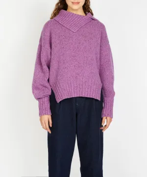 Wilde Slouchy Funnel Neck Sweater Orchid