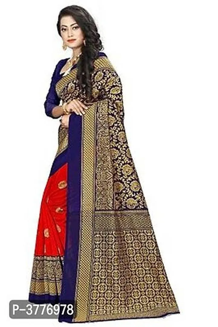 Women Beautiful Multicolored Mysore Silk Saree with Blouse piece