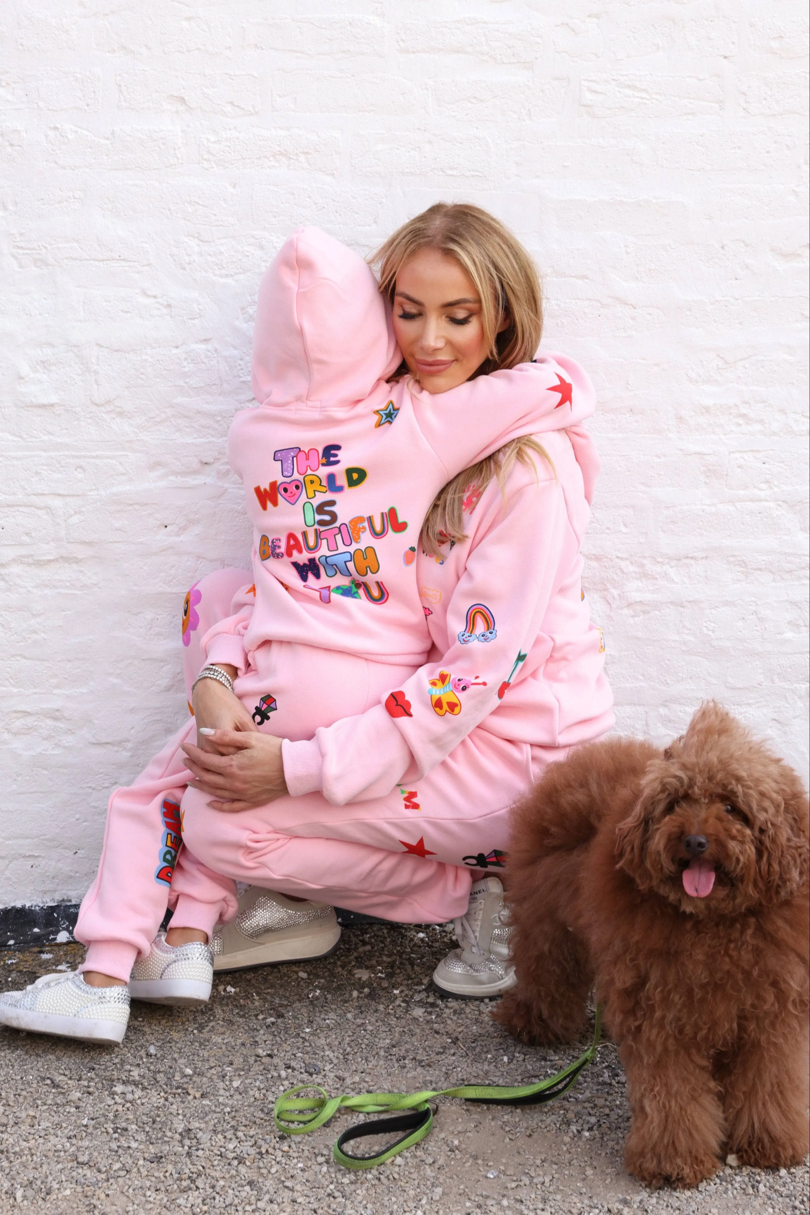 Women's Doodle Art Set Pink