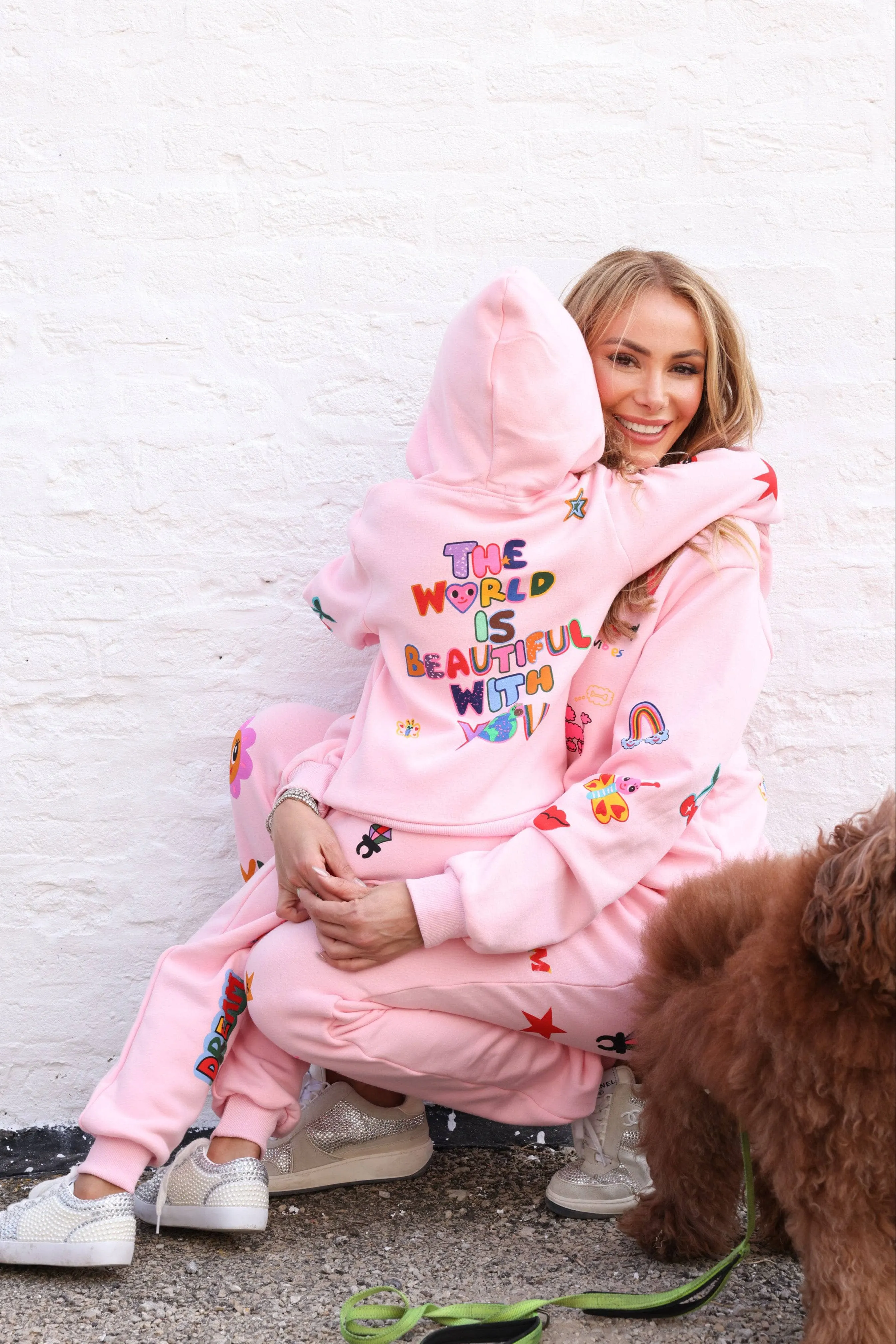 Women's Doodle Art Set Pink