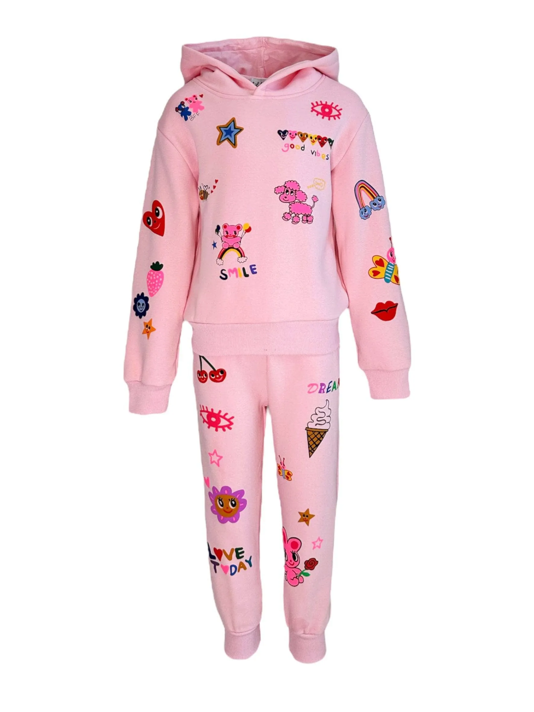 Women's Doodle Art Set Pink