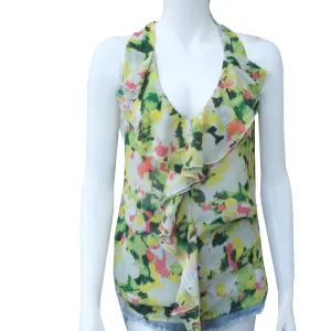 Women's Ruffled Top,Multi